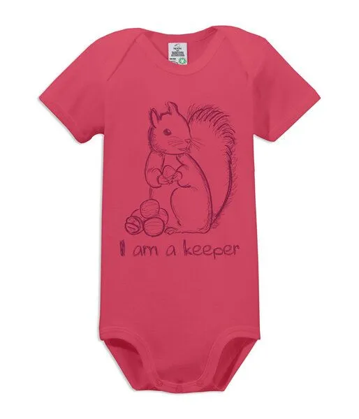 kippie kippie veganer Kurzarm Baby Body aus GOTS Bio-Baumwolle – Keeper, Rot, – Produktbild 1 von 1