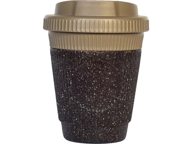 Kaffeebecher 250 ml, aus recyceltem Kaffeesatz, inkl. 1c Weiß-Aufdruck, coffee/cardamom – Produktbild 1 von 1