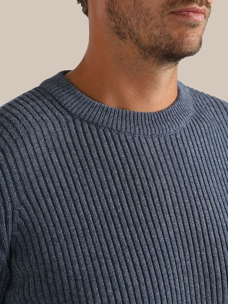 Suitable Suitable Mou Pullover Melange Blau - Größe XXL, Blau, – Produktbild 2 von 5