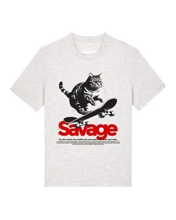 watapparel watapparel T-Shirt Unisex Savage cat – Produktbild 1 von 1