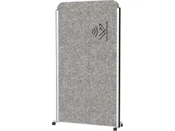 Maul MAUL Stellwandsystem "MAULcocoon" silber, Akustik 100 x 180 cm, Mobil, dunkelgrau – Produktbild 1 von 1