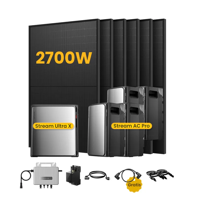 EcoFlow EcoFlow Stream Ultra X Solaranlage mit Speicher, inkl. 6 x 450W Bifazialen Solarmodulen, by Powerness (deal) - Stream Ultra X + 4 x Stream AC Pro | 11520Wh / 1 x Smart Meter / Selbstabholung – Produktbild 1 von 1