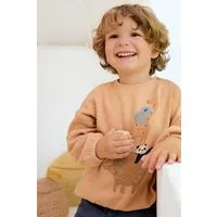 People Wear Organic People Wear Organic Sweat Pullover, gelb uni, "Tierfreunde", Bio-Baumwolle, Yellow, – Produktbild 1 von 2