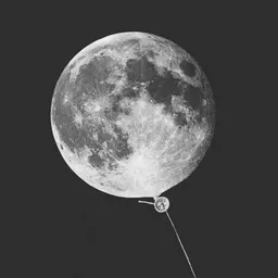 Photocircle Photocircle Wandbild / Kunstdruck / Poster / Leinwand - Moon Balloon – Produktbild 1 von 1
