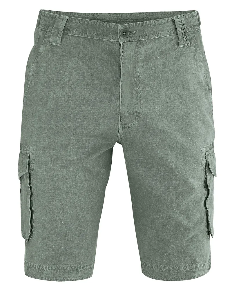 HempAge Hempage Herren vegan Cargo Shorts Thyme, Grün, – Produktbild 1 von 2