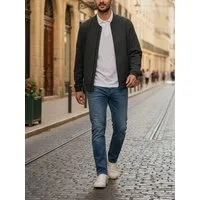 Will s Vegan Shop Will's Vegan Shop Vegan Wildleder Bomberjacke Herren, Black vegan suede, – Produktbild 1 von 1