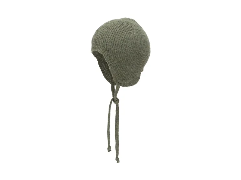 Pickapooh Pickapooh Baby Mütze Wolle Seide Feinstrick olive Gr. 2 (42-46 cm), Grün, – Produktbild 1 von 2