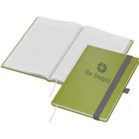 Notizbuch 'green+blue' grün aus Apfelresten inkl. Prägung – Produktbild 1 von 1