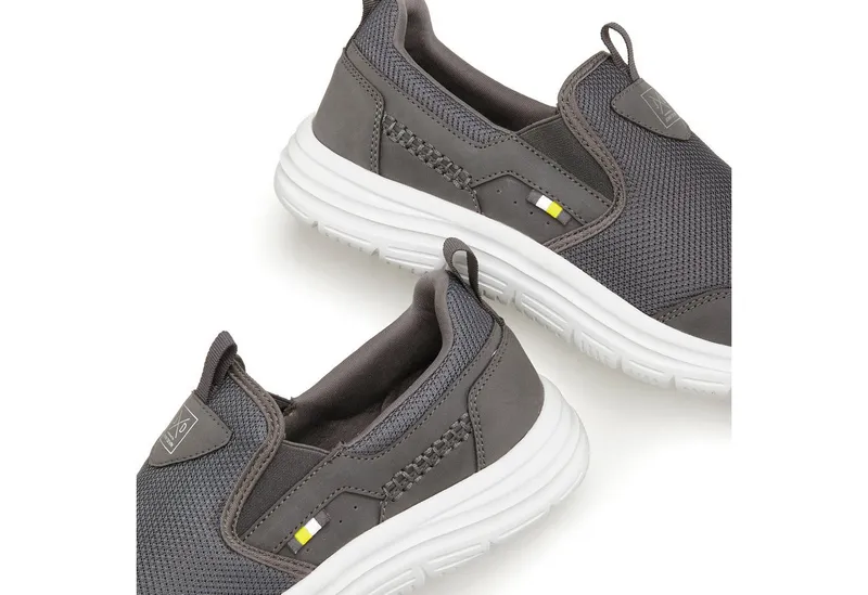 John Devin John Devin Freizeitschuh, Halbschuh, Slipper, Turnschuh, Slip-On-Sneaker Sneaker zum Reinschlüpfen Unisex VEGAN, Grau, – Produktbild 4 von 5