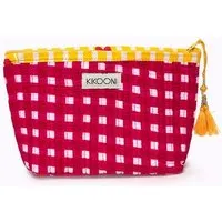 KIKOONI KIKOONI Geldbörsen | kleine Taschen | Passtasche "Mini Traveler", Happy checks pink, – Produktbild 1 von 1