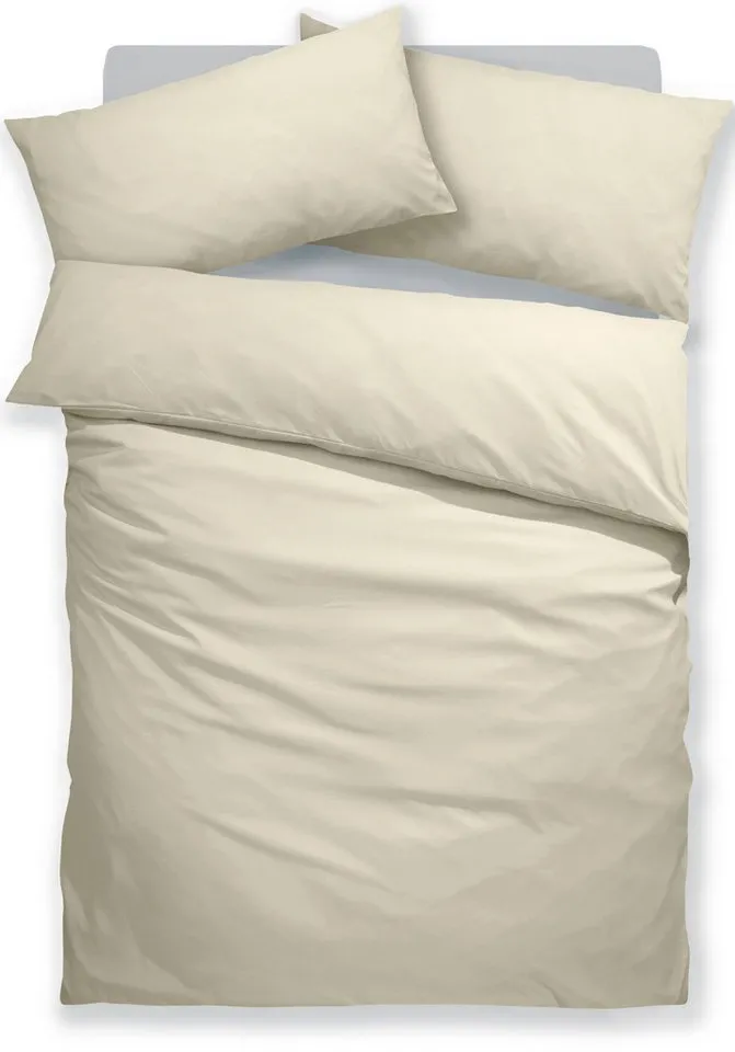 OTTO home Bettwäsche Desner 100% Microfaser, extra weich, allergikerfreundlich, Microfaser, 2 teilig, Premium Qualität, uni, schnell trocknend, pflegeleicht, ab 135x200 cm, Gelb, – Produktbild 2 von 4