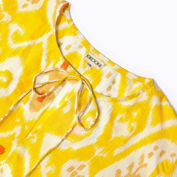 KIKOONI KIKOONI Baumwollkleid Muse Dress, Yellow paisley, – Produktbild 4 von 4