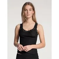 CALIDA Calida Tank Top mit Spitze aus Wolle & Seide "Richesse Lace", Schwarz, – Produktbild 1 von 1