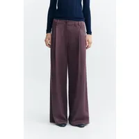 thinking mu Thinking MU Damen vegan Hose Molly Mit Weitem Bein Und Falten Dunkelweinrot – Produktbild 1 von 1