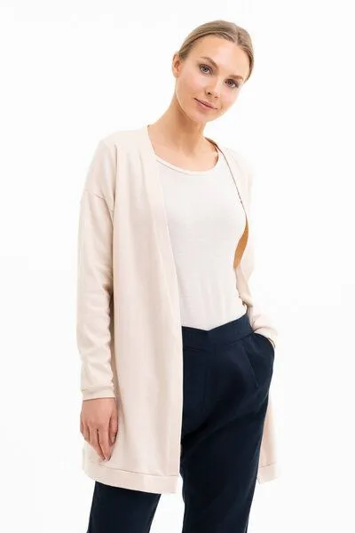 SHIPSHEIP SHIPSHEIP BELTED CARDIGAN - Damen Cardigan aus Bio-Baumwoll Mix, Natur (cream), – Produktbild 3 von 3