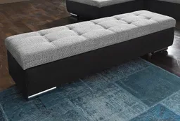 DOMO collection Hocker TREVISO XXL: 161x60x41 cm, mit Stauraum, auch in Cord, passend zur Serie, moderne Steppung – Produktbild 1 von 1