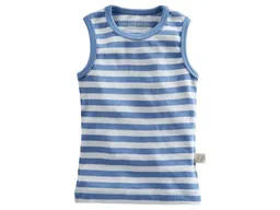HANS NATUR Baby und Kinder Unterhemd Bio-Baumwolle blau-off white Gr.98/104 – Produktbild 1 von 1