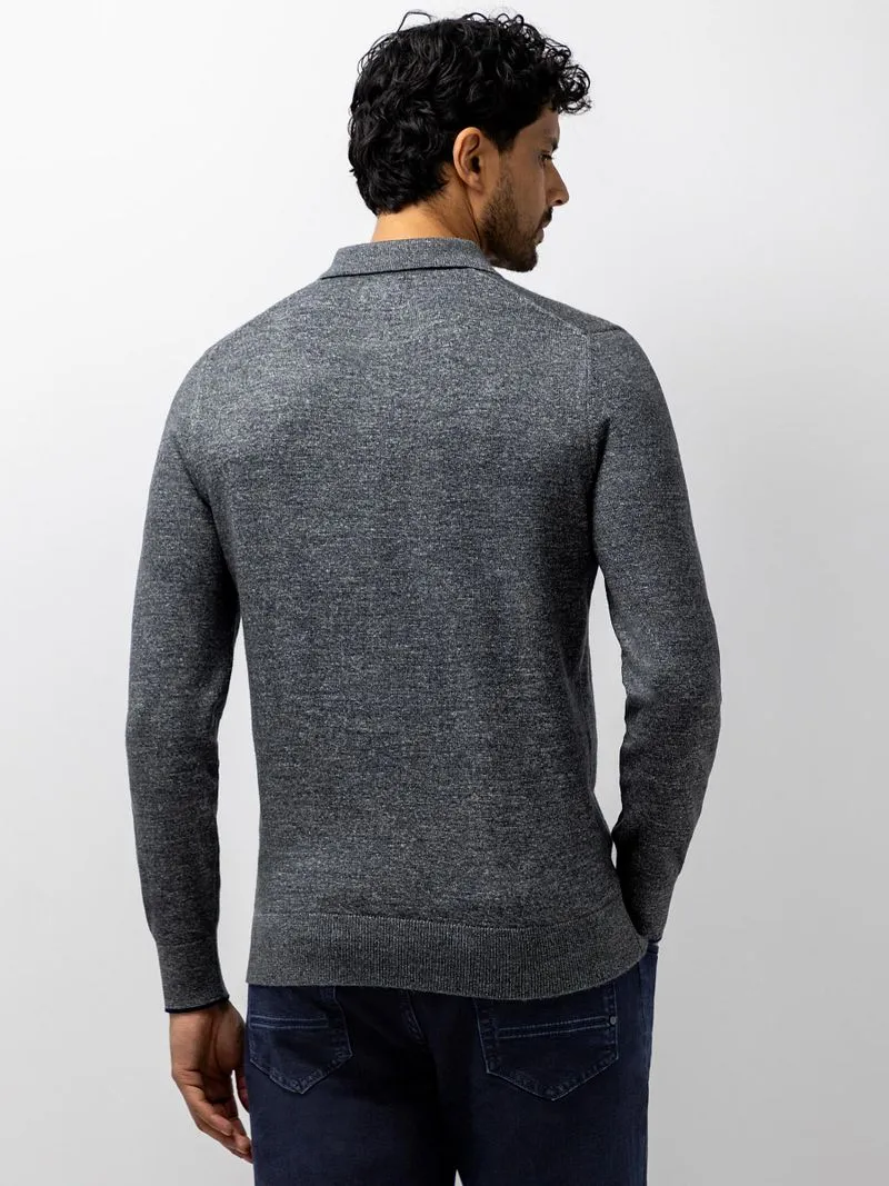 State of Art State of Art Pullover Polokragen Navy - Größe 3XL, Dunkelblau, – Produktbild 5 von 5