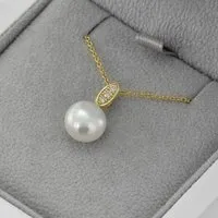 Eppi Eppi Silberner Perlenanhänger mit Diamanten Allaire, Gelb, – Produktbild 1 von 1