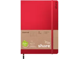 Share share Notizbuch DIN A5 punktkariert, rot – Produktbild 1 von 1