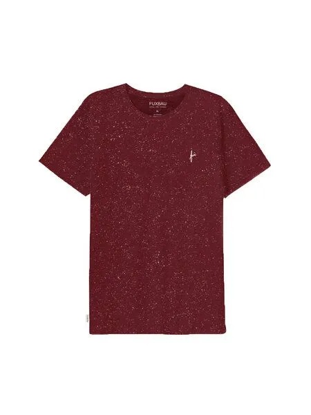 FUXBAU FUXBAU Männer fux T-Shirt - neps, Bordeaux neps, – Produktbild 3 von 4