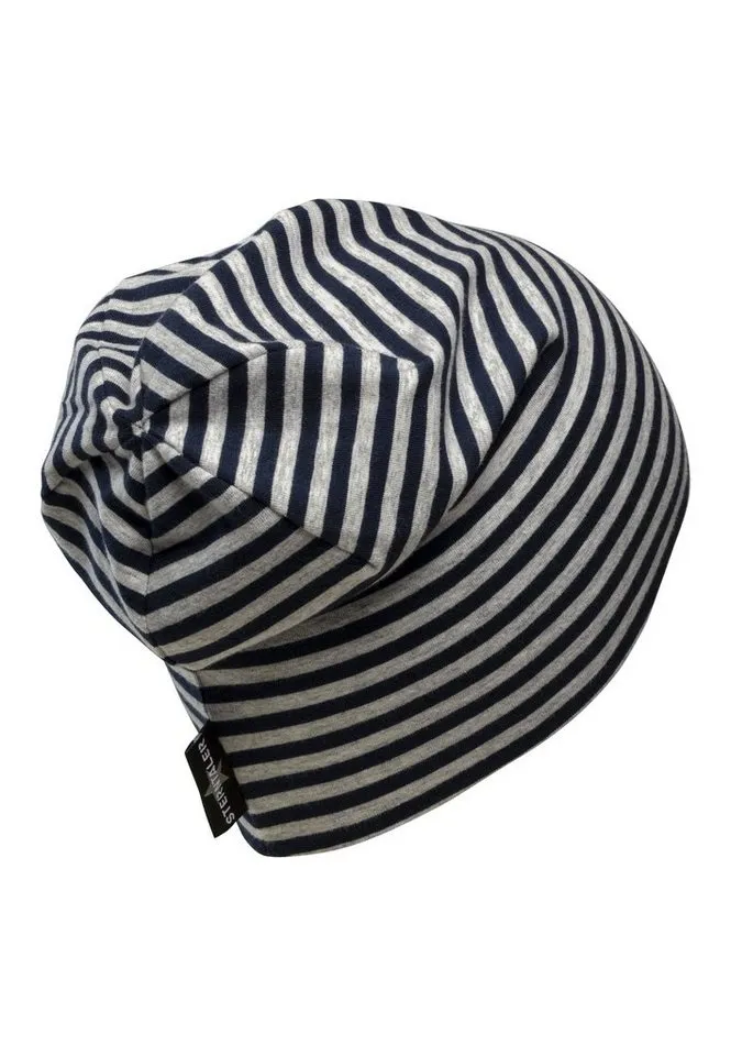 Sterntaler Sterntaler Beanie OCS Beanie (1-St) Kindermütze aus weichem Jersey mit Streifen, Blau, – Produktbild 4 von 5