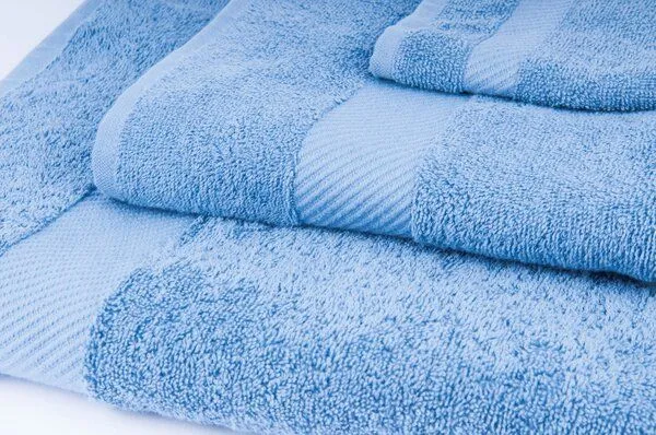 ege organics ege organics 2 Stück Handtuch Bio-Baumwolle Gästetuch 450gr/m² 50X100cm, Blau, – Produktbild 2 von 2