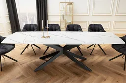 riess-ambiente Esstisch COSMOS 160-240cm weiß/schwarz - Keramik, Metallgestell, ausziehbar (Einzelartikel, 1-St), verlängerbarer Konferenztisch für 12 Personen - ideal für Essbereich – Produktbild 1 von 1