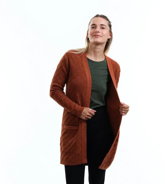 Gary Mash GARY MASH Long-Cardigan Alamo aus Biobaumwolle, Toffee (braun), – Produktbild 2 von 4