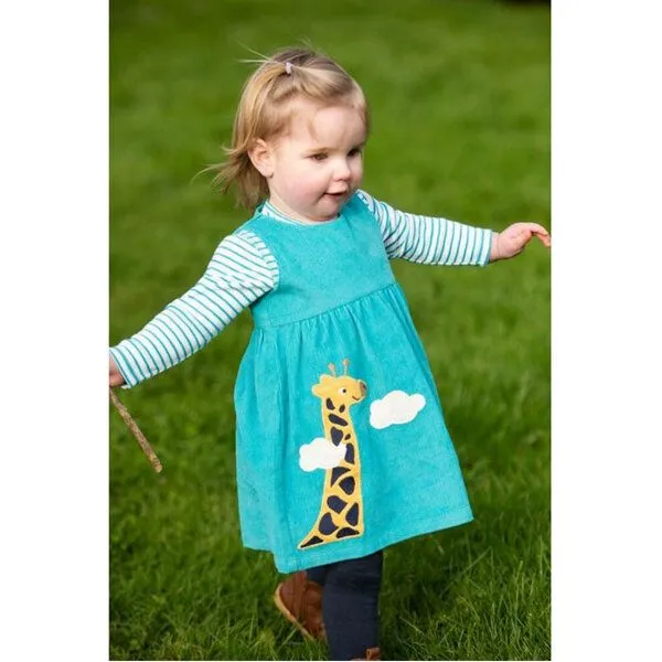 Frugi Frugi Cordkleid Lily Giraffe camper blue – Produktbild 2 von 2