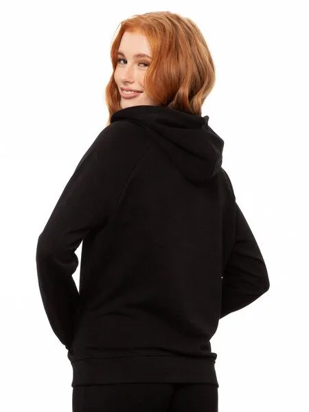 FellHerz FellHerz Damen Hoodie Kapuzenpullover, Schwarz, – Produktbild 6 von 6