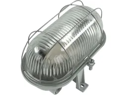 REV REV LED-Oval-Feuchtraumleuchte mit Metallschutzkorb, 7 W, grau – Produktbild 1 von 1