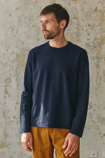 About Companions About Companions Basic Longsleeve LARS aus schwerer Bio-Baumwolle, Blau (eco blue), – Produktbild 1 von 1