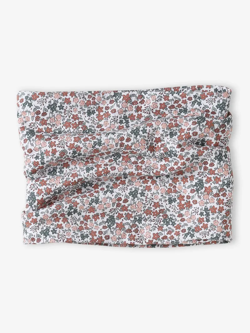 Vertbaudet Schlauchschal Mädchen mit Blumenmuster und Fleece-Futter, Rosa bedruckt, – Produktbild 1 von 2