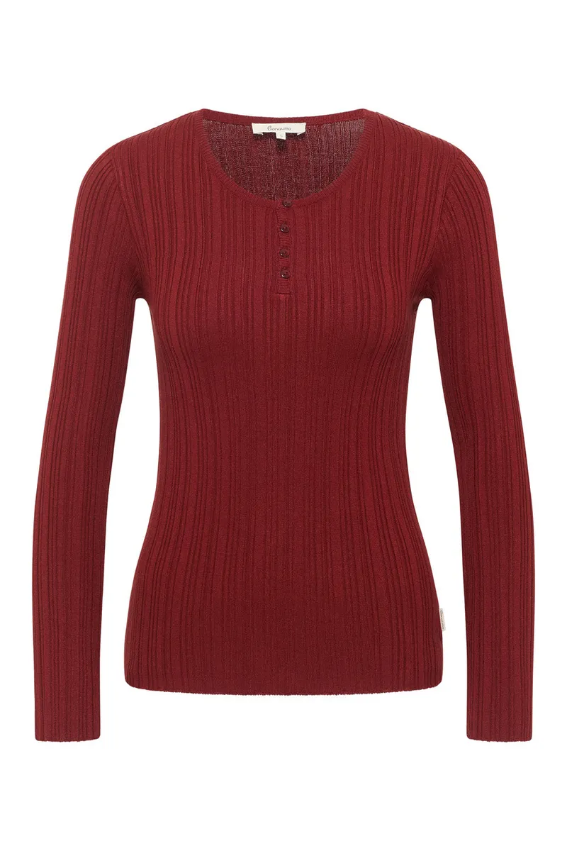 Tranquillo Seidiges EcoVero™-Shirt - fired brick / L – Produktbild 1 von 1