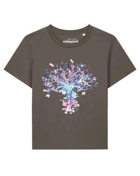 watapparel watapparel T-Shirt Frauen Tree of life, Mocha, – Produktbild 1 von 2