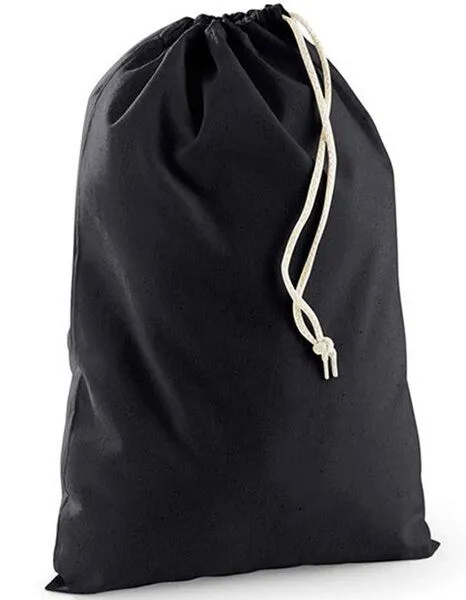 Westford Mill Westford Mill Beutel Tasche Wäschesack XXS - XL Recycelte Baumwolle Cotton Stuff Bag, Schwarz, – Produktbild 1 von 2