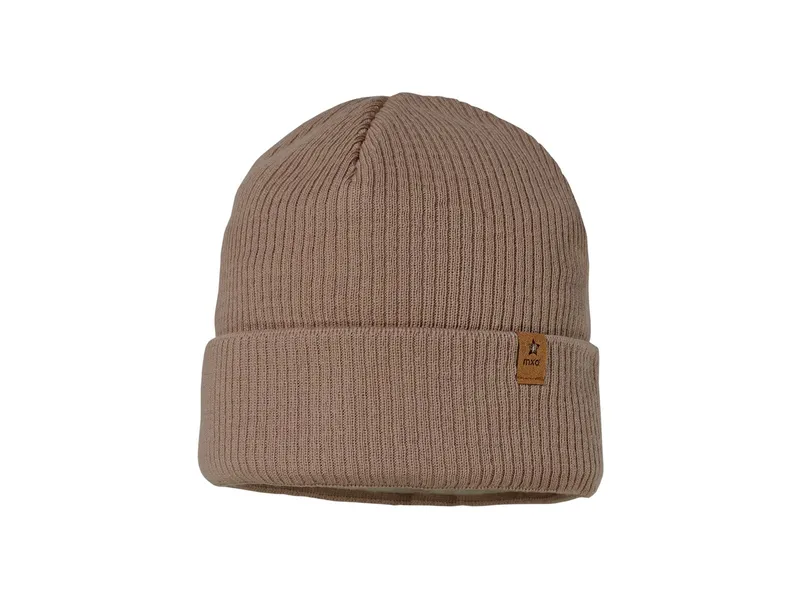Maximo Baby und Kinder Beanie mit Umschlag Bio-Baumwolle Strick fungi Gr. 51, Braun, – Produktbild 1 von 1