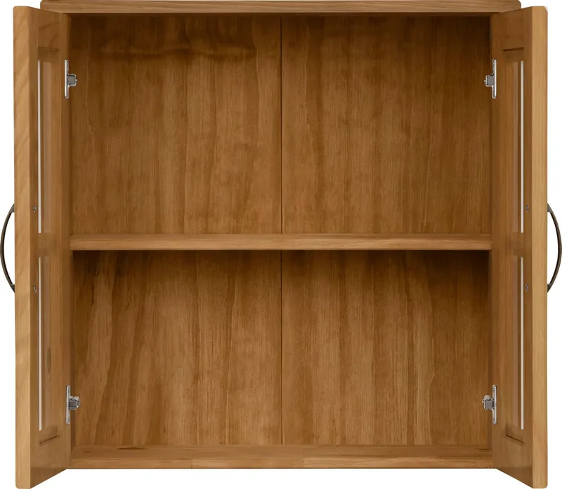 Home affaire Hängeschrank Rodby FSC®-zertifiziertes Massivholz, Griffe Metall, Breite 60cm, Höhe 60cm, Beige, – Produktbild 4 von 5