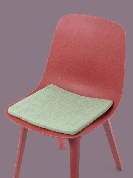 myfelt myfelt Flachfilz Sitzauflage (⌀ 36 cm, 36 x 36 cm), Hellgrün (lasse), – Produktbild 2 von 4