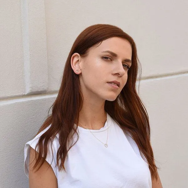 Eppi Eppi Silberner Kettenanhänger im Karmastil mit Diamanten Heidi, Rosa, – Produktbild 4 von 4