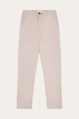KnowledgeCotton Apparel KnowledgeCotton Apparel Damen vegan Hose Damen Iris Slim Pique Light Feather Gray – Produktbild 1 von 1