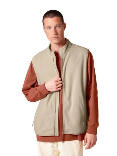 YTWOO YTWOO Herren ärmellose Basic Fleecejacke aus 100% recyceltem Polyester, Schwarz, – Produktbild 2 von 4
