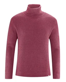 HempAge Hempage Herren vegan Rollkragenpullover In Tinto Rot – Produktbild 1 von 1
