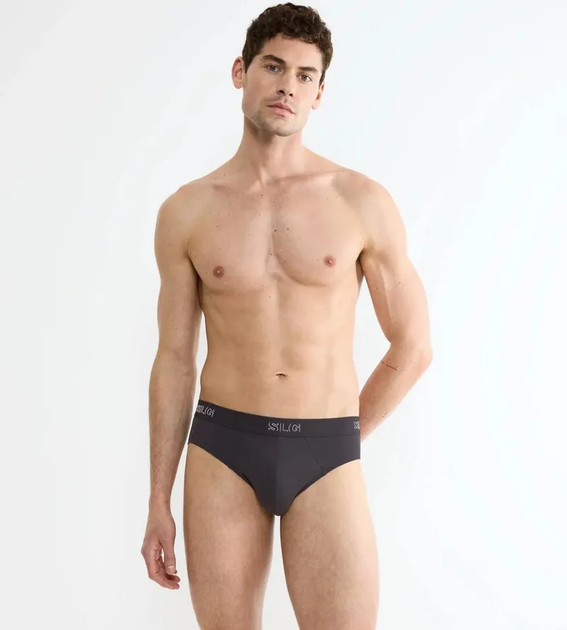 Sloggi Sloggi Slip SLG Base (2er Pack) ohne Eingriff, modern, Logobund, Cotton-Mix, Grau, – Produktbild 3 von 4