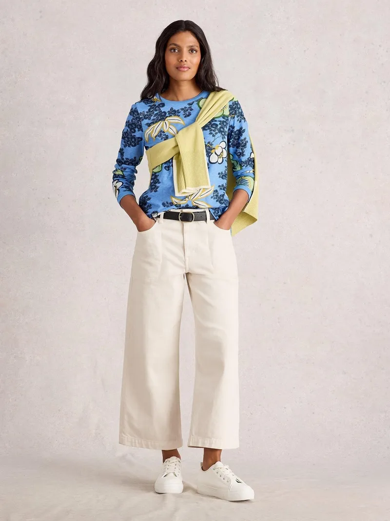 White Stuff Langarmshirt Clara - 38, Mittelblau, – Produktbild 2 von 4