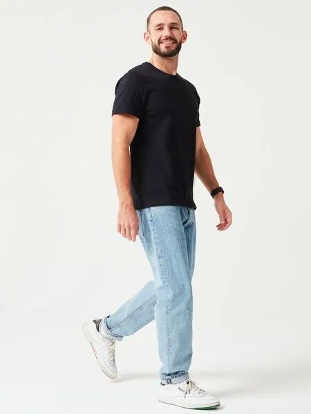 COREBASE COREBASE T-Shirt aus 100 % Bio-Baumwolle, 300 g/m², Schwarz, – Produktbild 4 von 8