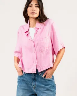Kuyichi Kuyichi Damen vegan Shirt Liv Staubig Rosa – Produktbild 1 von 1