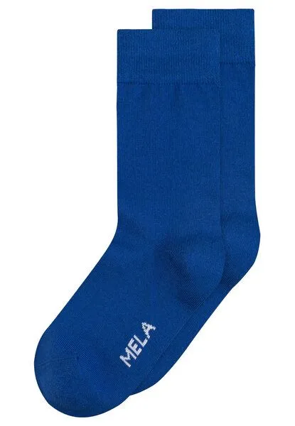 MELA MELA Basic Socken 2 Paare aus 100% Bio-Baumwolle, Bold blue, – Produktbild 1 von 1