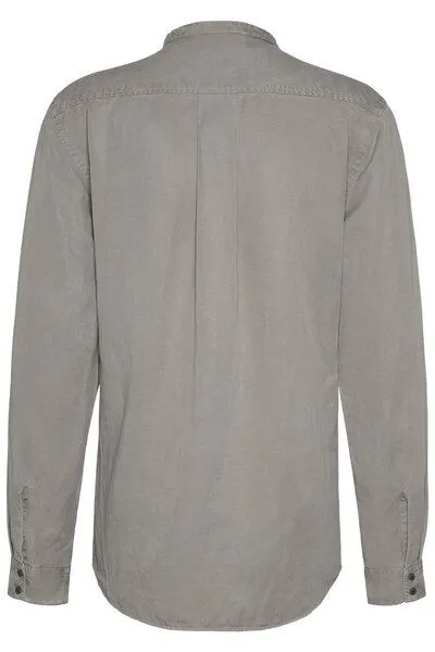 Wunderwerk Wunderwerk Herrenhemd ohne Kragen aus Lyocell (TENCEL) & Leinen, Beige (clay beige 240), – Produktbild 4 von 4